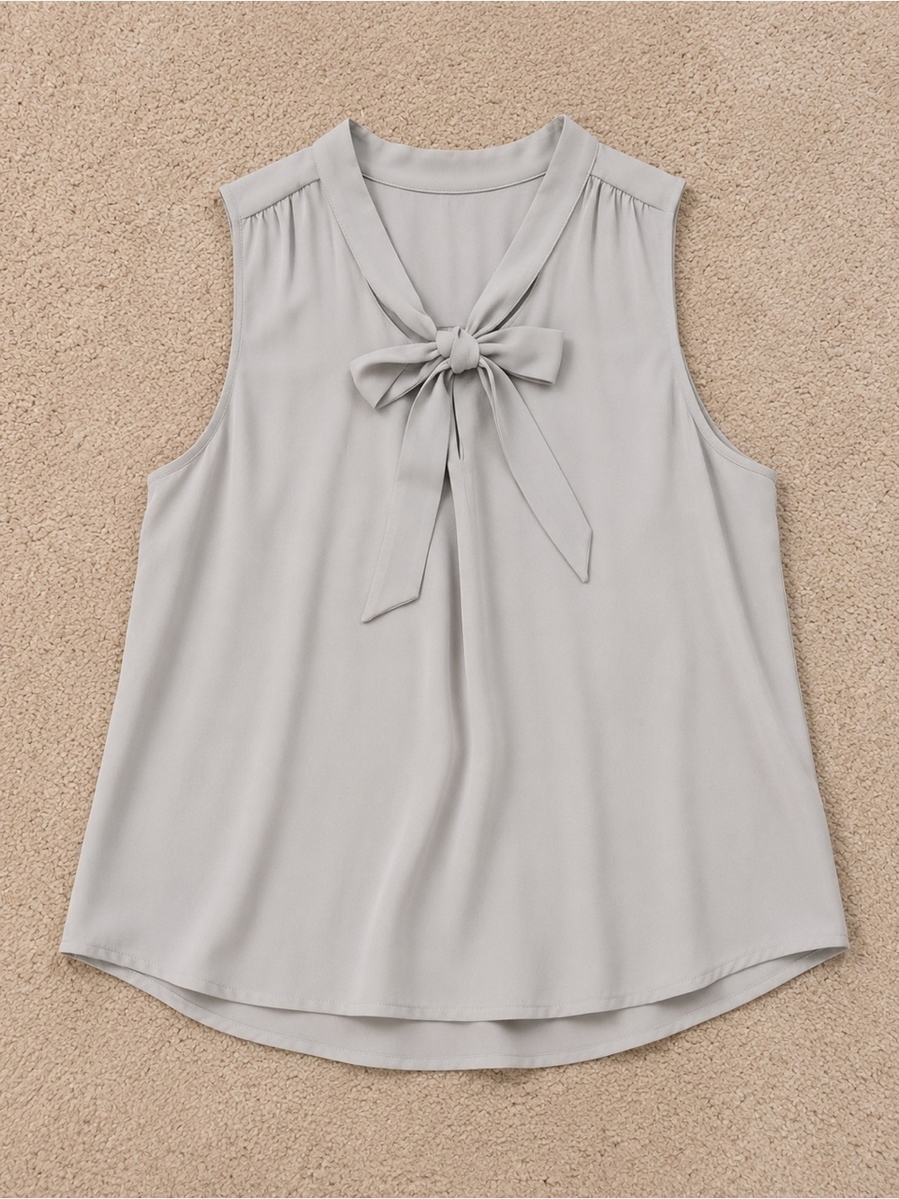 Forever 21 Light Gray Tie-Neck Sleeveless Camisole
